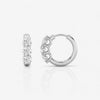 Ritani 18kt Gold 2.00 CTW Three-Stone Round Lab Diamond Huggie Earrings