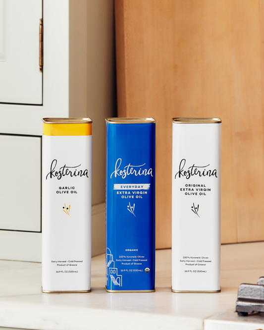 Kosterina's 3-Pack Extra Virgin Olive Oils from Greece